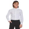 Calvin Klein Boys' Long Sleeve Patterned Dress Shirt, Button-down Style With Buttoned Cuffs, Logo White, 8 Husky view 2