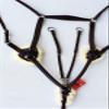 Challenger Tack Horse English Padded Leather 5-Point Raised Breastplate with Original Lamb Faux Fur Padding 803933MGP view 3