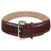 A274NP Silver Buckle Genuine Full-Grain Cowhide Leather Dress Belt 1"(25mm) Wide (Silver Smooth Burgundy, 42) view 1