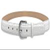 A274NP Silver Buckle Genuine Full-Grain Cowhide Leather Dress Belt 1"(25mm) Wide (Silver Alligator White, 44) view 1