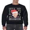 ALLNTRENDS Let's Go Brandon Ugly Christmas Meme Racing Car Anti Joe Biden Ugly Xmas Sweatshirt (M, Black) view 4