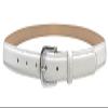 A274NP Silver Buckle Genuine Full-Grain Cowhide Leather Dress Belt 1"(25mm) Wide (Silver Smooth White, 38) view 1