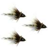 The Fly Fishing Place White Natural Dahlberg Diver Hair Bass Bugs - Fly Fishing Diving Flies - Set of 3 Flies Hook Size 4 view 1