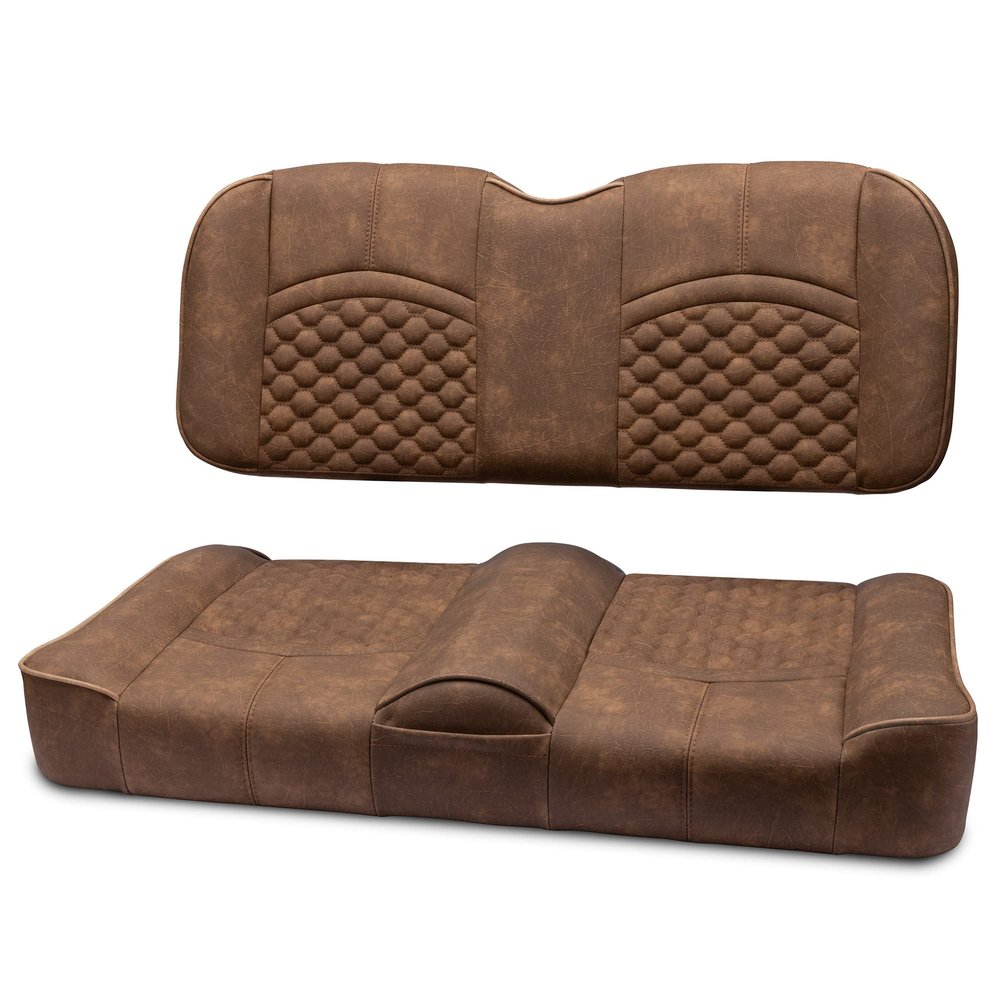 MODZ FS1 Custom Golf Cart Front Seat for Yamaha G29 Drive - [2007-2016] - [Add $40] - Brown Base - Honeycomb Pattern