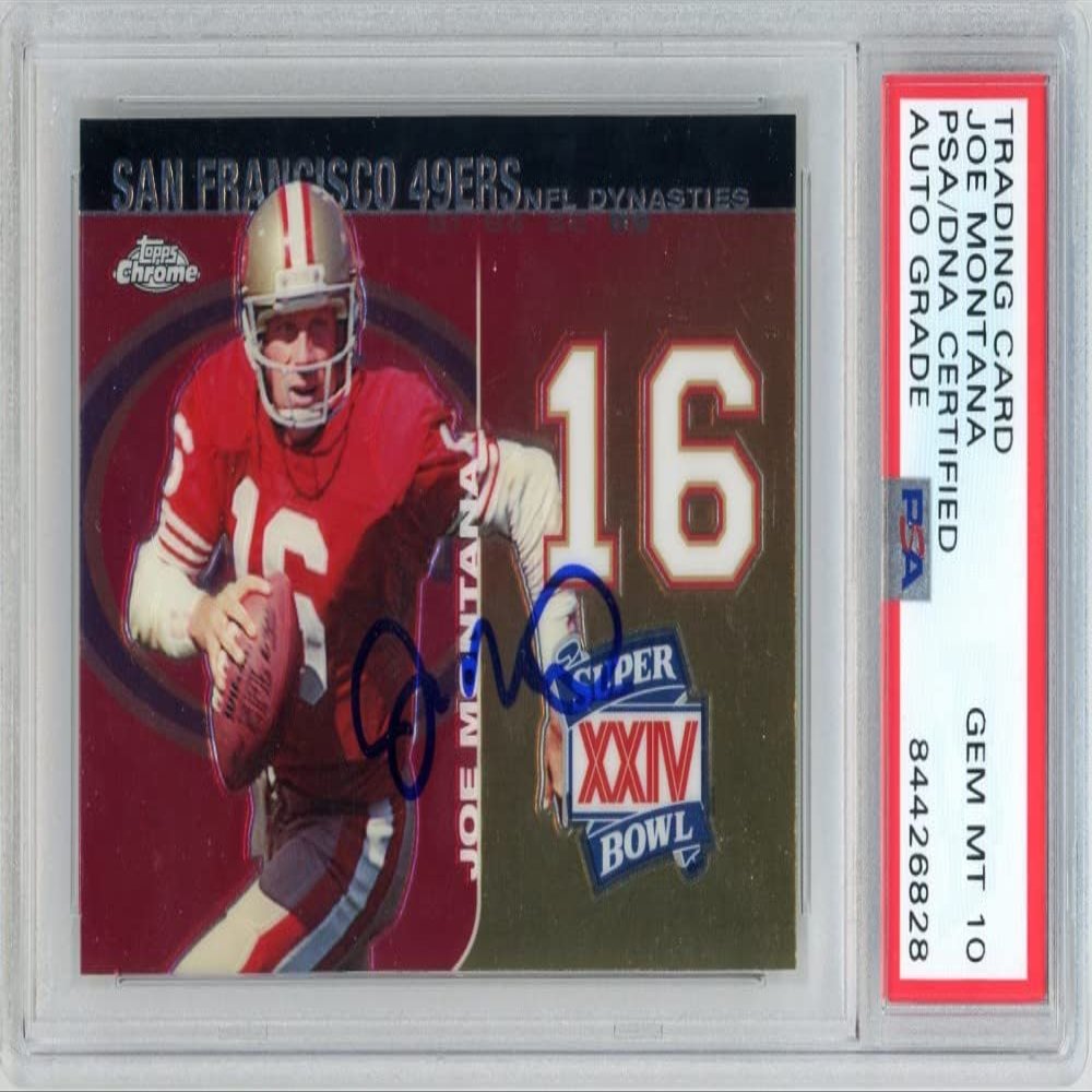 Joe Montana 2008 Topps Chrome SB XXIV Autographed Card - PSA/DNA Gem MT 10