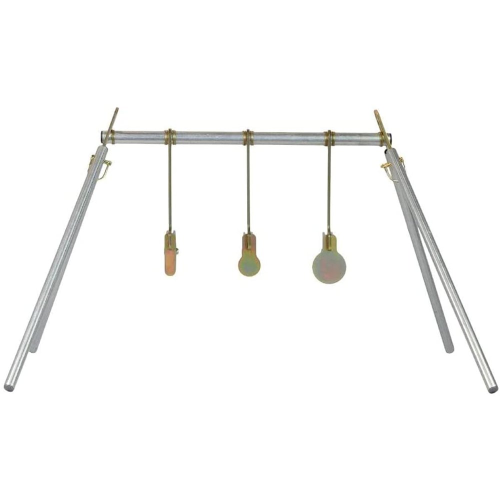 AR500 Steel Gong Target Set - Complete Ready to Shoot 1/2/3" x 3/8" Targets