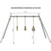 AR500 Steel Gong Target Set - Complete Ready to Shoot 1/2/3" x 3/8" Targets view 2