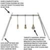 AR500 Steel Gong Target Set - Complete Ready to Shoot 1/2/3" x 3/8" Targets view 3