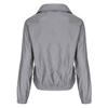 Women Rave Reflective Zip Up Long Sleeves Crop Top Jacket Sweatshirt or Jogger Pants with Pockets view 4