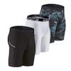 DEVOPS Men's Compression Shorts Underwear with Pocket (3 Pack) (Medium, Black/Camo Black/White) view 1