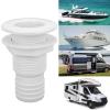Thru Hull Fitting Marine Through Hull Fitting Connector Drain Scupper 2in White ABS Plastic Hose Coupler Drain Outlet Boat Accessory view 2
