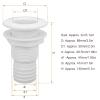Thru Hull Fitting Marine Through Hull Fitting Connector Drain Scupper 2in White ABS Plastic Hose Coupler Drain Outlet Boat Accessory view 4