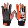Bowling Gloves Silicone Anti-Skid Palm Left and Right Hand Gloves Elastic Spandex Flexible Wrist Support Breathable Fabric 3 Finger Design Thumb Protector Mitten for Bowling Sports Fitness Gym view 1