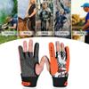 Bowling Gloves Silicone Anti-Skid Palm Left and Right Hand Gloves Elastic Spandex Flexible Wrist Support Breathable Fabric 3 Finger Design Thumb Protector Mitten for Bowling Sports Fitness Gym view 2