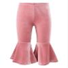 Kaerm Toddler Girl Bell Bottoms Velvet Flare Pants Little Baby Kids Causal Fall Winter Leggings Pink 12-18 Months view 1