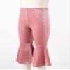 Kaerm Toddler Girl Bell Bottoms Velvet Flare Pants Little Baby Kids Causal Fall Winter Leggings Pink 12-18 Months view 2