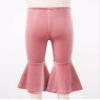 Kaerm Toddler Girl Bell Bottoms Velvet Flare Pants Little Baby Kids Causal Fall Winter Leggings Pink 12-18 Months view 4