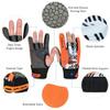 Bowling Gloves Silicone Anti-Skid Palm Left and Right Hand Gloves Elastic Spandex Flexible Wrist Support Breathable Fabric 3 Finger Design Thumb Protector Mitten for Bowling Sports Fitness Gym view 2