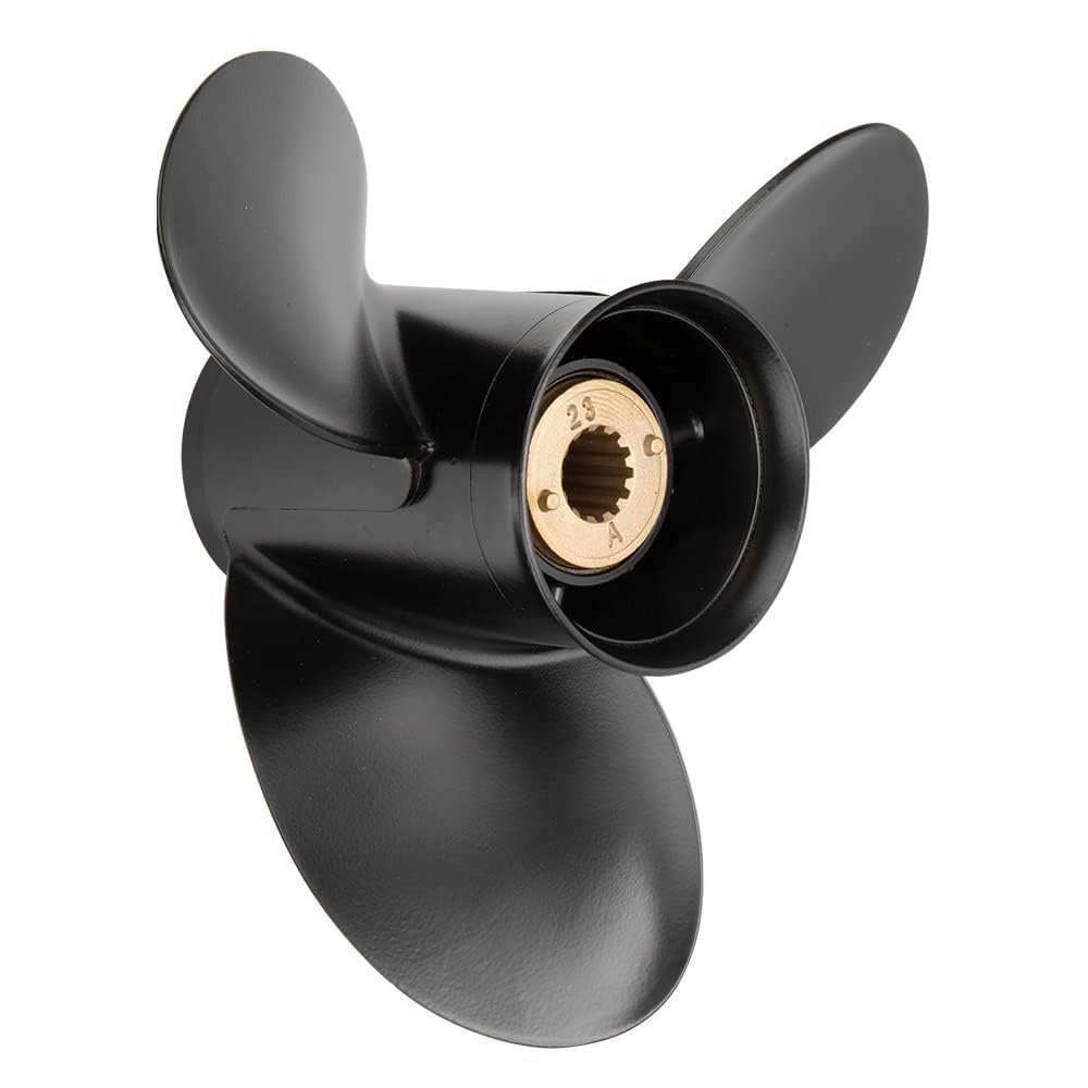 VIF Jason Marine Upgrade OEM 13 Spline Tooth Aluminum Outboard Propeller fit Mercury Engines 25-60hp, RH (10 3/8 x 14)