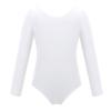 Fldy Kids Girls Basic Long Sleeves Leotard Ballet Dance Gymnastics Leotard Bodysuit Dancewear One Piece Outfit White 3 Years view 1
