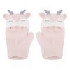 PURFUN Kids Cartoon Elk Short Knitted Gloves Toddler Girls Boys Winter Warm Soft Half Finger Gloves with Flip Top, Christmas Elk Full-Fingered Gloves Mittens Windproof Cycling Biking Ski Gloves view 2