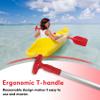 Boat Paddle Collapsible Oar 21'' - 42'', Caneo Paddle for Boat Kayaking Rafting Jet Ski Outdoor Kayak Water Sports, 2 Pack, Red view 3