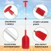 Boat Paddle Collapsible Oar 21'' - 42'', Caneo Paddle for Boat Kayaking Rafting Jet Ski Outdoor Kayak Water Sports, 2 Pack, Red view 4