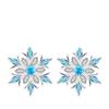 COLORFUL BLING Women's Blue Snowflake Dangle Earrings Pendant Necklace Ring Set Flower Clavicle Chain Crystal Thanksgiving Day Gift for Women Female Winter Christmas Xmas Jewelry-Clip On Earrings view 1