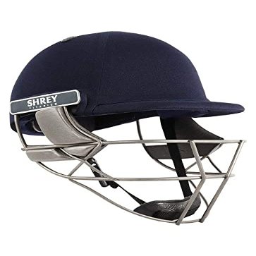 Shrey Pro Guard Air Titanium Cricket Helmet with Mesh Bag,4 Round Men (M), Blue