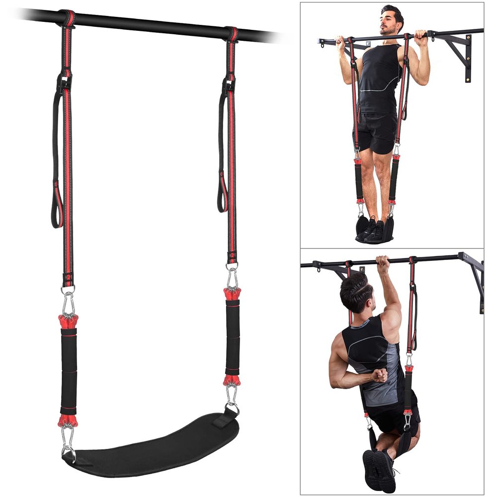Pull Up Assistance Band with Fabric Feet/Knee Rest, Pull up Assist Bands Pull-up Exercise Band for Chin-up Workout, Body Stretching (Two feet 400lbs)