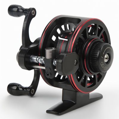 3+1 Bearing All Metal Reel for Ice Fishing Rock Fishing, 5kg/11.0lb Braking Force Wheel Speed Ratio 3.0:1 Double-Speed Fishing Line Reel (Left Hand)