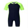 Manyakai Boys Girls One Piece Swimsuit Kids Short Sleeve Rash Guards Swimwear Surfing Wetsuit UPF 50+ Navy Blue&Fluorescen 10-12 Years view 1