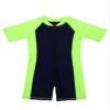 Manyakai Boys Girls One Piece Swimsuit Kids Short Sleeve Rash Guards Swimwear Surfing Wetsuit UPF 50+ Navy Blue&Fluorescen 10-12 Years view 3