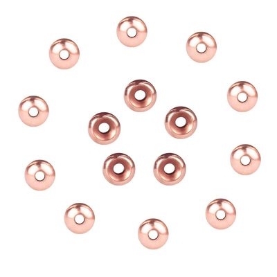 MUUNN 150pcs Tungsten Cyclops Beads for Fly Tying, Sink Deeper and Faster 5 Colors/13 Sizes Countersunk Tungsten Beads Fly Tying Beads Head Fly Tying Materials(Copper,2.0mm)