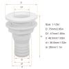 Thru Hull Fitting 11/2in Thru Hull Connector Straight ABS Hose Connection Accessory Replacement Boats Marines(White) view 4