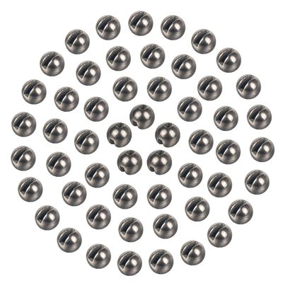 MUUNN 150pcs Tungsten Slotted Beads for Fly Tying, Sink Deeper and Faster 12 Colors/13 Sizes Slotted Tungsten Beads Fly Tying Beads Head Fly Tying Materials(Plain,4.0mm)