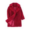 Baby Girls Duffle Overcoat Toddler Kids Winter Windproof Thicken Cardigan Outerwear Jackets Warm Fleece Lapel Coats (Red, 18-24 Months) view 3