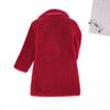 Baby Girls Duffle Overcoat Toddler Kids Winter Windproof Thicken Cardigan Outerwear Jackets Warm Fleece Lapel Coats (Red, 18-24 Months) view 4