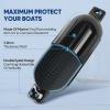 Dreizack Boat Fenders 4 Pack 6.5"x23", Boat Bumpers for Docking with 4 Ropes, Inflatable Ribbed Marine Pontoon Boat Fender Bumper for Docks with 1 Storage Bag, 1 Air Pump and 4 Needles, Black view 4