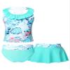 Manyakai Kids Girls Bathing Suit 3 Piece Ruffle Tankini Set Floral Beach Swimsuit Summer Swimwear Green 4 Years view 1