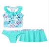 Manyakai Kids Girls Bathing Suit 3 Piece Ruffle Tankini Set Floral Beach Swimsuit Summer Swimwear Green 4 Years view 3