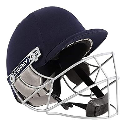 Shrey Match 2.0 Steel Cricket Helmet with 4 Round Adult Sets Men (S) Blue SMS2.O_S_8 Match Steel 2.0
