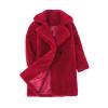 Baby Girls Duffle Overcoat Toddler Kids Winter Windproof Thicken Cardigan Outerwear Jackets Warm Fleece Lapel Coats (Red, 5-6 Years) view 3