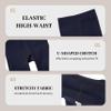LOLANTA Winter Tights for Girls Stockings Warm Fleece Lined Footed Leggings High Waist Pantyhose(Navy,6-8Y) view 4