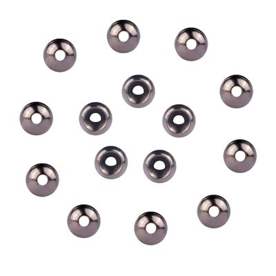 MUUNN 150pcs Tungsten Cyclops Beads for Fly Tying, Sink Deeper and Faster 5 Colors/13 Sizes Countersunk Tungsten Beads Fly Tying Beads Head Fly Tying Materials(Black Nickel,2.8mm)