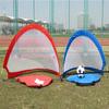 LSDRALOBBEB Mini Soccer Goal Portable Soccer Net Pop Up Goal Nets Foldable Football Net Goal Gate Soccer Ball Practice Gate Children Soccer Goal 1110(Color:Black) view 3