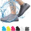 VBoo Waterproof Shoe Covers, Non-Slip Water Resistant Overshoes Silicone Rubber Rain Shoe Cover Outdoor cycling Protectors apply to Men, Women, Kids (Large, Gray) view 1