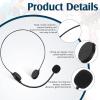 Zhanmai 6 Pcs Black Microphone Headset Headpiece Costume Prop Headset Hippie Halloween Costume Accessories Makeup Props for Party Supplies view 3