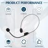 Zhanmai 6 Pcs Black Microphone Headset Headpiece Costume Prop Headset Hippie Halloween Costume Accessories Makeup Props for Party Supplies view 4