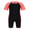 Manyakai Boys Girls One Piece Swimsuit Kids Short Sleeve Rash Guards Swimwear Surfing Wetsuit UPF 50+ Watermelon Red&Black 3-4 Years view 1